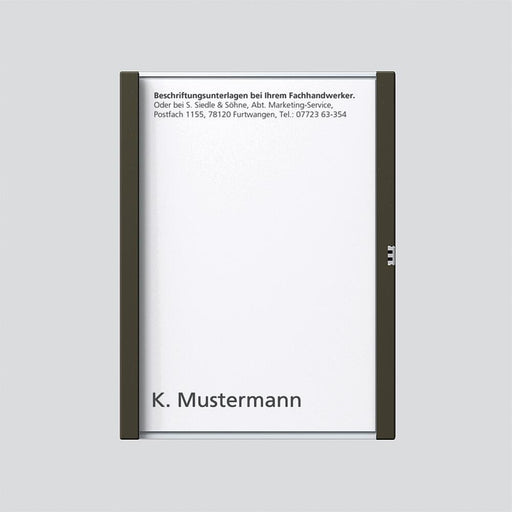 Siedle&Söhne - Zubehör/Ersatzteile für Türkommunikation Namensschild graph-met kpl 200029783-00 f.TM 612-1 GM