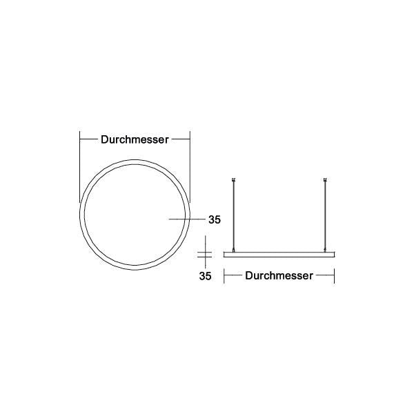 Brumberg Leuchten - Pendelleuchte LED-Pendel-Ringleuchte 84010174 4000K, DALI-2