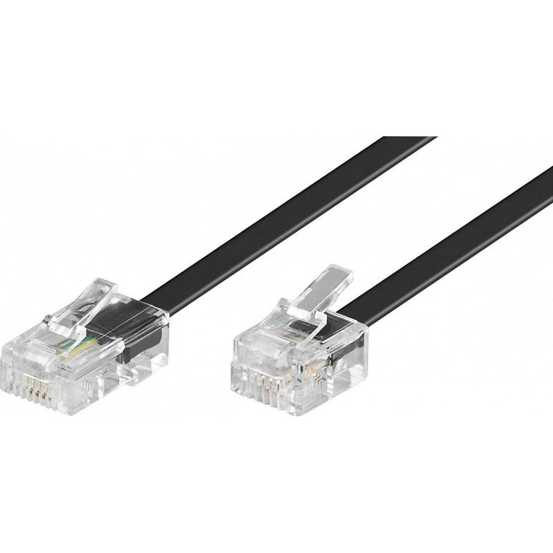Goobay - Konfektionierte Fernmeldeleitung RJ45-RJ11 Anschlußkabel 68579 15m,sw,St/St