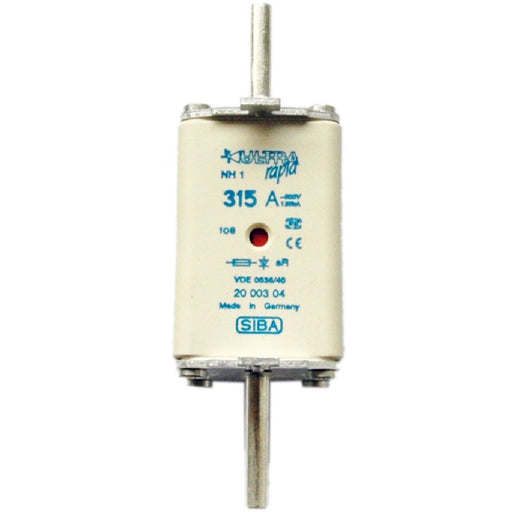 Siba - Messersicherung NH-Sicherungseinsatz 2000304.80 80A NH1/0 500V − 3 Stück