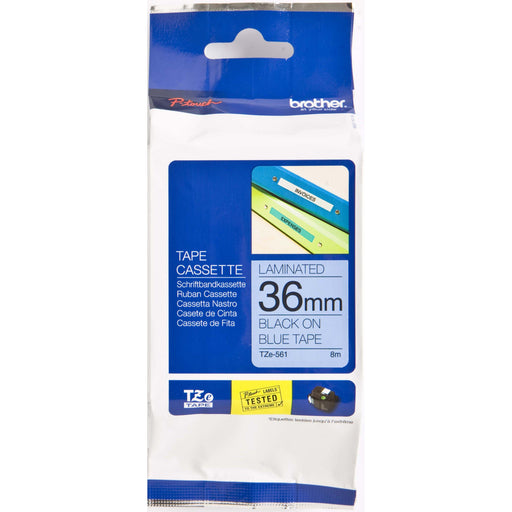 Brother - Schriftband Schriftbandkassette TZe-561 BF.blau/DF.schwarz