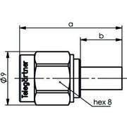 Telegärtner - Koax-Steckverbinder SMA-Kabelstecker cr 50Ohm 100024598 AU, G8 (RD-316/U) − 5 Stück
