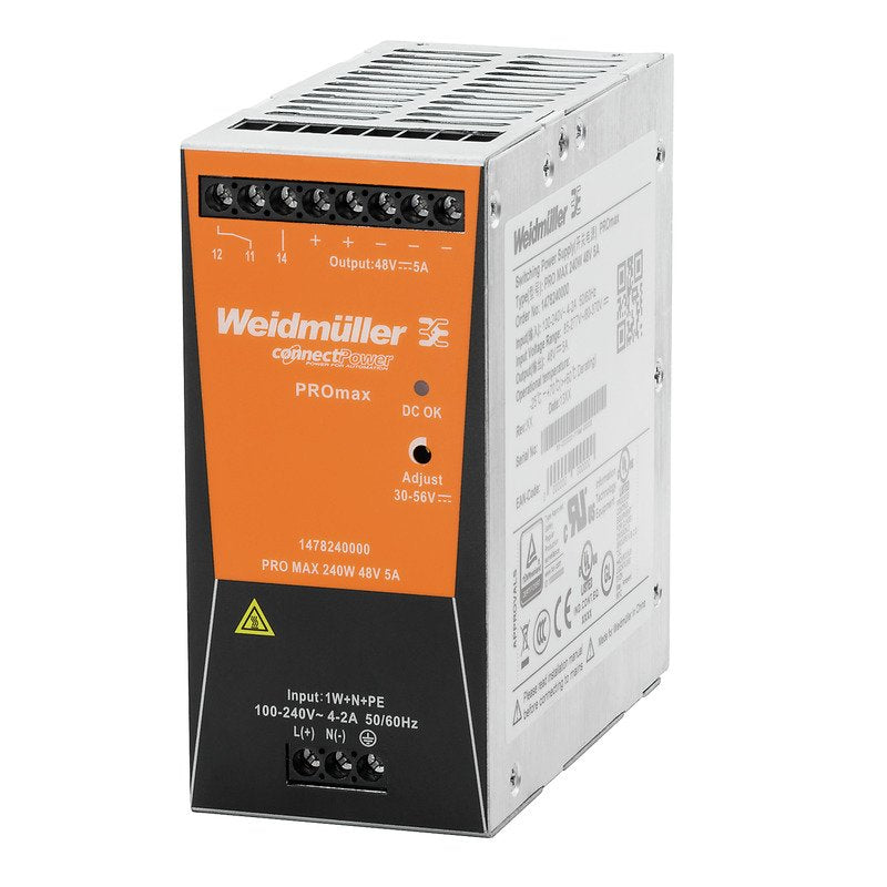 Weidmüller - Gleichstromversorgung Stromversorgung PRO MAX 240W 48V 5A 48V, 5A, 240W