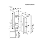 Electrolux AEG - Kühl-/Gefrierkombination EB-Kühl/Gefrierkombi OSC7C181DS Ecoline,Schlepp