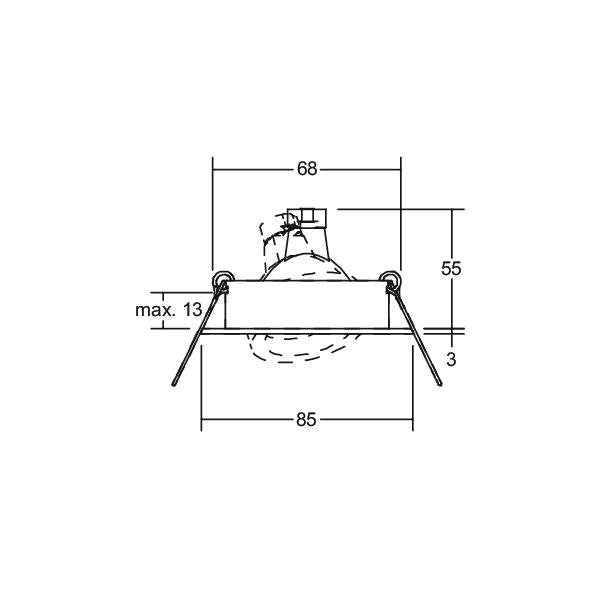 Brumberg Leuchten - Downlight/Strahler/Flutlicht EB-Downlight 3261.02 50W GX5,3 chr