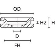 HellermannTyton - Durchführungstülle Tülle HV 1402-PVC-BK − 1000 Stück