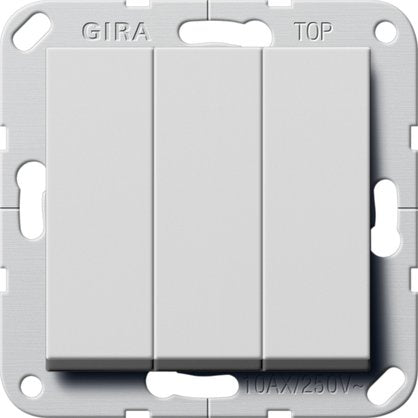 Gira - Installationsschalter Wippschalter BS 3-f. 2830015 aus System 55 Grau