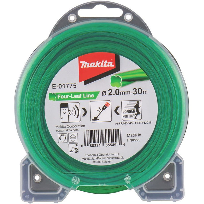 Makita - Zubehör/Ersatzteile für Rasentrimmer Mähfaden Four Leaf E-01775 2,0mm, 30 m