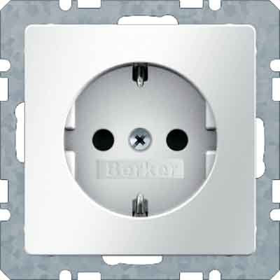 Berker - Steckdose SCHUKO-Steckdose 41436089 polarweiss samt
