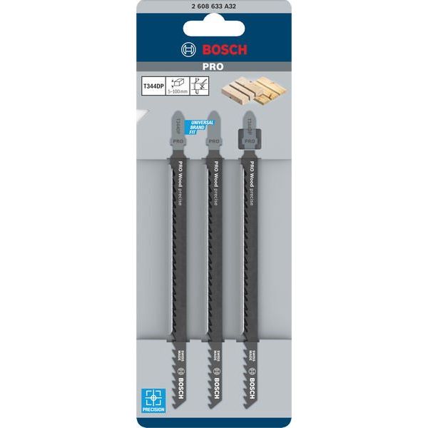 Bosch - Stichsägeblatt PRO Wood precise T344DP 2608633A32 Stichsägeblatt 152
