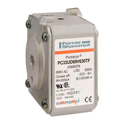 Mersen - HRC-Sicherung Sicherungseinsatz HL PC33UD69V630TF Gr.33 aR 630A/690VSB − 3 Stück