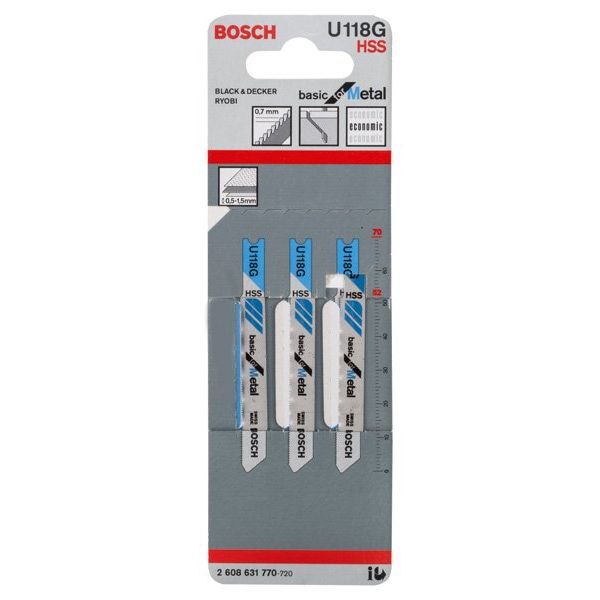 Bosch - Stichsägeblatt U 118 G 2608631770 Basic for Metal