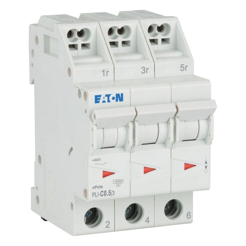 Eaton - Leitungsschutzschalter PLI-C0,5/3 0,5 A, 3p,Steckkl. C