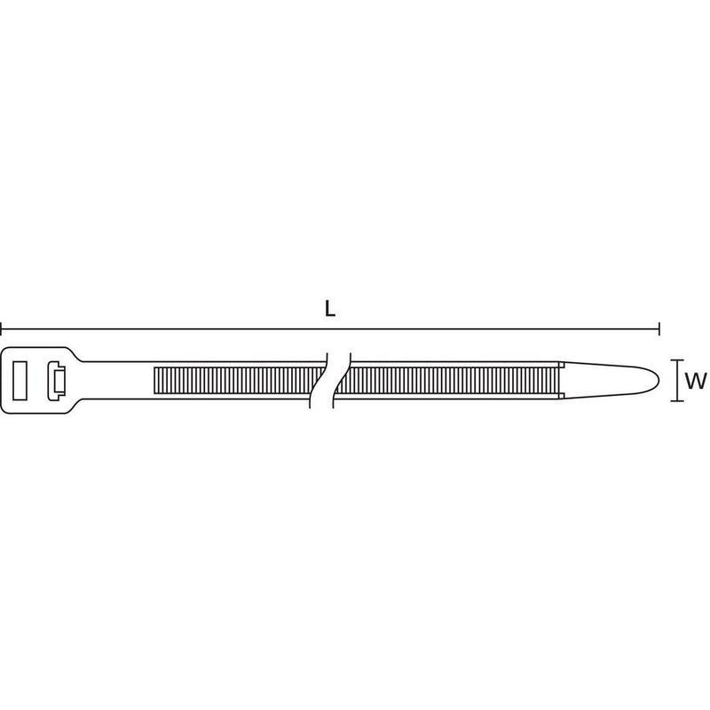 HellermannTyton - Kabelbinder T18R-N66-BK 2,5x100 schwarz − 100 Stück