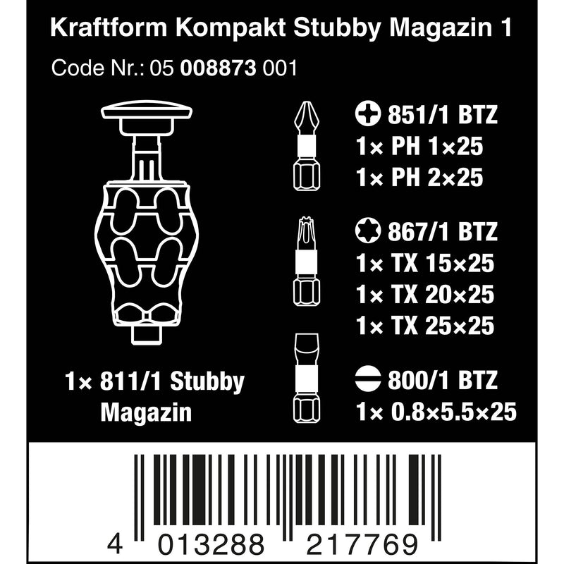 Wera - Bit-Set Bits-Handhalter 05008873001 mit 6 Bits