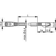 Telegärtner - Patchkabel Kupfer Patchk.S/FTP Cat.6A 100017336 gn 5,0m PUR STX UL
