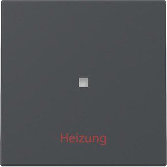 Gira - Abdeckung/Bedienelement für Installationsschalterprogramme Wippe Kontrollf. + Heizung 367828 Ein/Aus Anthrazit