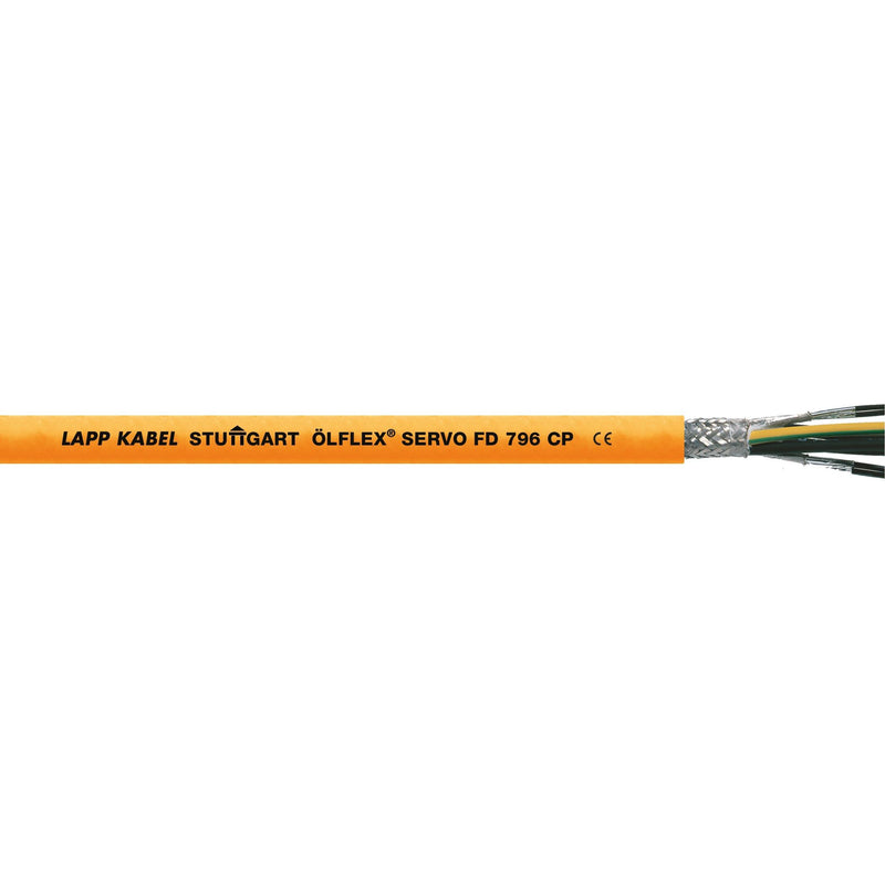 Lapp Kabel&Leitung - Energiekabel < 1 kV, für ortsveränderlichen Einsatz ÖLFLEX SERVO FD 796 CP 0027963/500 4G10+(2x1,5) − 500 Meter