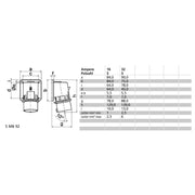 Bals Elektrotech - CEE-Gerätestecker (IEC 60309) Phasenwender 2602 16A 5p 400V 6h IP44