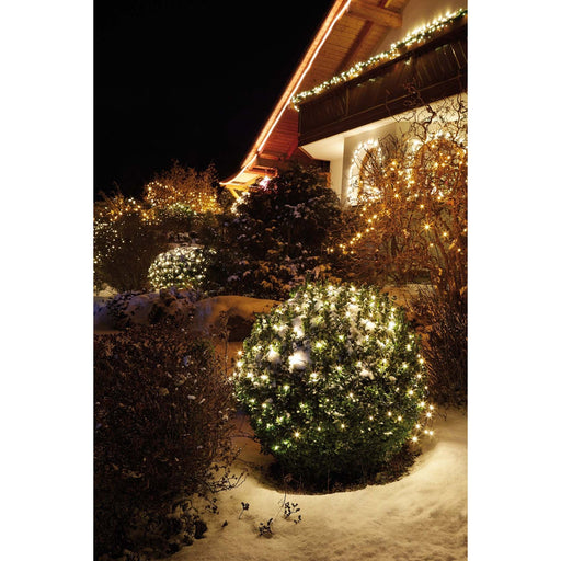 Hellum - Festbeleuchtung LED-Lichtnetz 160-tlg. 577853 grünes Kabel 2x2m