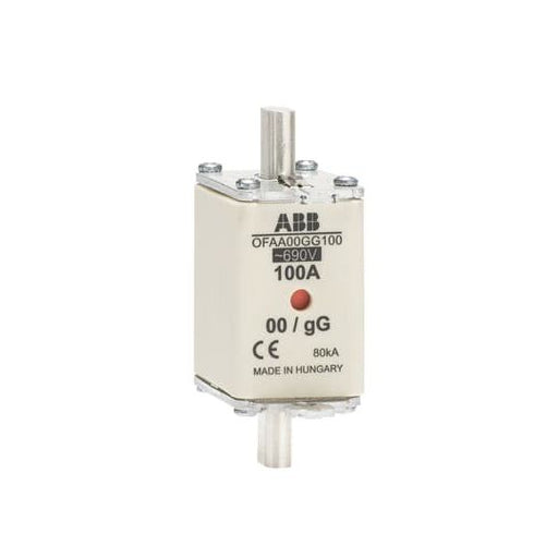 ABB Stotz S&J - Messersicherung NH-Sicherung OFAA00GG100 NH 00 100A 690V GG − 3 Stück