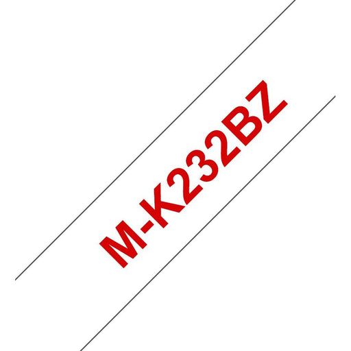 Brother - Verbrauchsmaterial für Telefax/Drucker/MFC Schriftbandkassette M-K232 12mm, 8m, sw, rt − 20 Stück