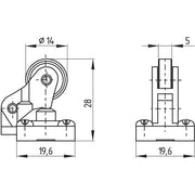 Schmersal - Einzelpositionsschalter Rollenschalter T1R 236-20Z-M20