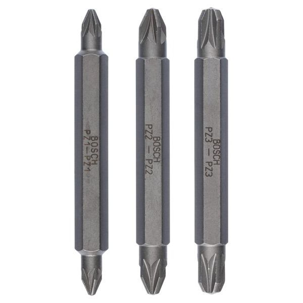 Bosch - Bit-Set Doppelklingenbit-Set, 2607001749 3-teilig PZ1 PZ1 PZ2