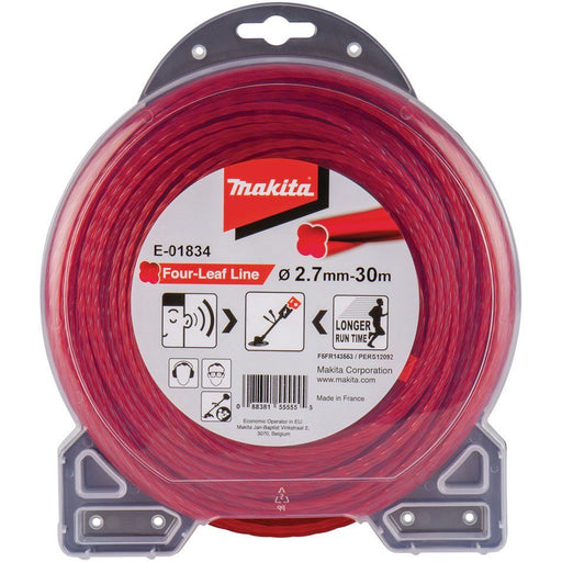 Makita - Zubehör/Ersatzteile für Rasentrimmer Mähfaden Four Leaf E-01834 2,7mm, 30 m