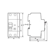 Doepke - Kombination FI-Schalter/Leitungsschutzschalter FI-/LS-Kombination DRCBO4B16/0,10/1N-B