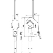 DEHN - Anschlusselement für EuK-Vorrichtung Leiter-Klemme LK 4 40 TS SQL m. Tastspitze