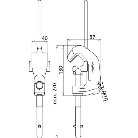 DEHN - Anschlusselement für EuK-Vorrichtung Leiter-Klemme LK 4 40 TS SQL m. Tastspitze