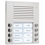 TCS Tür Control - Türstation für Türkommunikation Audioaußenstation 2-reihig PES08-EN/04 8 Tasten AP silber − 1 Stück