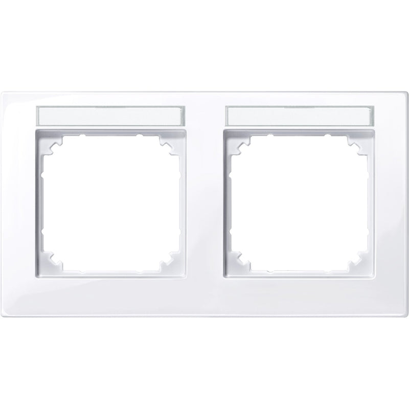 Merten - Abdeckrahmen M-PLAN-Rahmen 2f. 514225 beschriftbar, waager