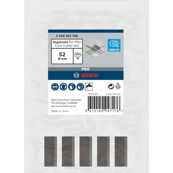 Bosch - Bohrkrone Segmente für PRO 2608601748 Diamantnassbohrkrone
