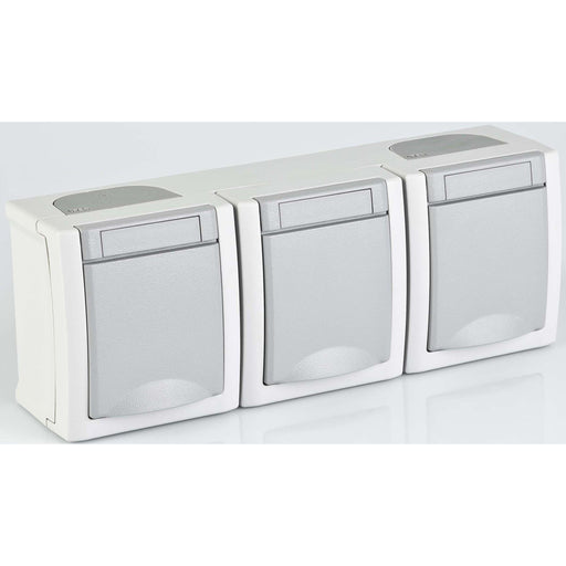 Panasonic - Steckdose 3-fach 90591498-DE waager. FR-AP IP54