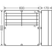 Hensel - Sammelschienengehäuse Mi-Sammelschienengehäuse Mi 6855 600x600mm 400A 5pol