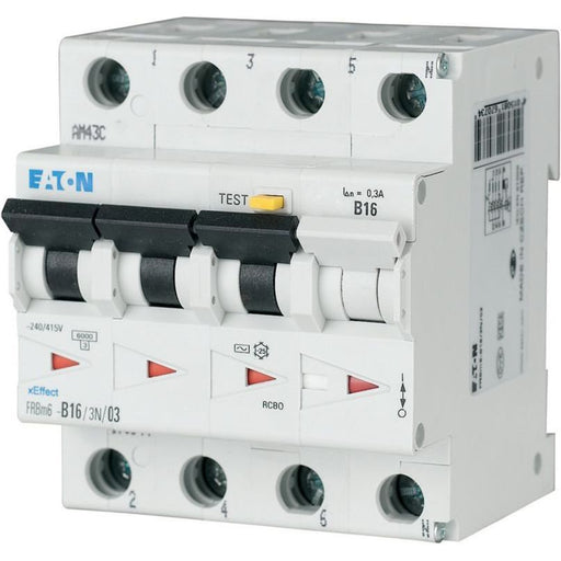 Eaton - Kombination FI-Schalter/Leitungsschutzschalter FI/LS Kombination FRBM6-C6/3N/003-A 6A 30mA