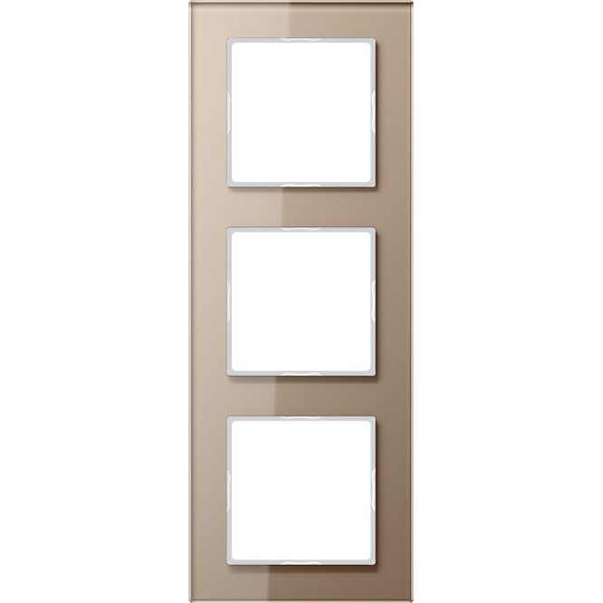 Jung - Abdeckrahmen Glasrahmen 3fach champ AC 583 GL CH waage-/senkrecht