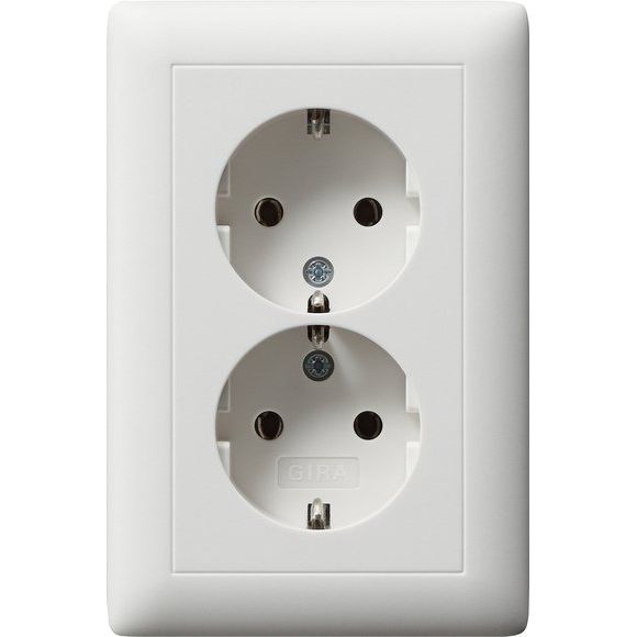 Gira - Steckdose Schuko-Doppelst.dose rws 078204 System55