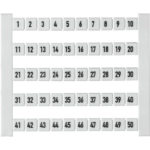 Weidmüller - Klemmenmarkierung Klemmenmarkierer DEK 5 FW 1-50 dekafix ws − 50 Stück