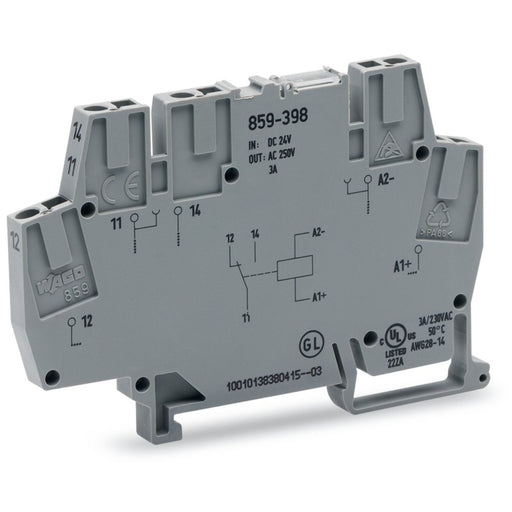 WAGO - Schaltrelais Relaismodul 859-399 DC 110 V,1 Wechsler − 10 Stück