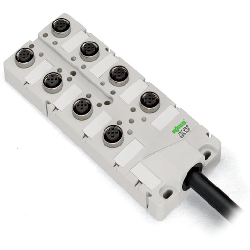WAGO - Passiver Sensor-/Aktor-Verteiler (mit Leitung) Sensor/Aktor Verteilerbox 757-285/000-005 8fach,5p,5m,M12