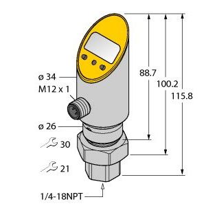 Turck - Druckschalter Drucksensor PS001V-502 #6833920 verdrehbar  − 1 Stück