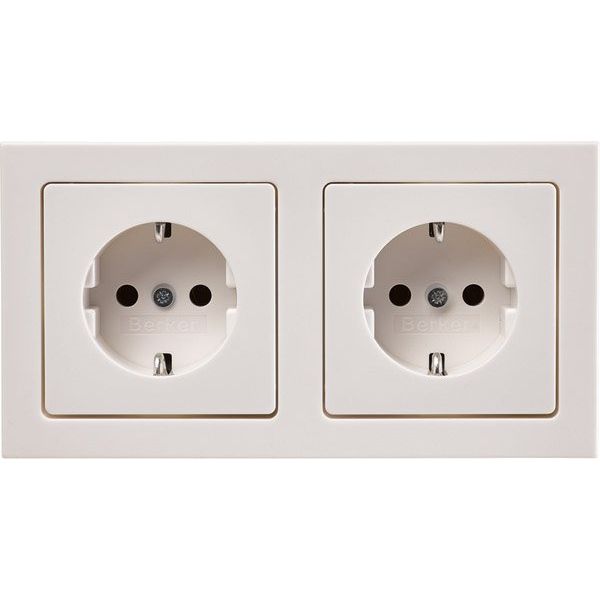 Berker - Steckdose Steckdosen-Kom SCHUKO 2f m 47206099 Ra Q.3 P-W