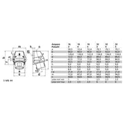 Bals Elektrotech - CEE-Gerätestecker (IEC 60309) Wand-Gerätestecker 32A 4p 24540 500V 7h IP44