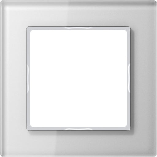 Jung - Abdeckrahmen Glasrahmen 1-fach aws AC 581 GL WW waage/senkrecht