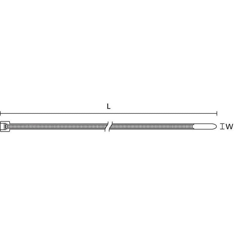 HellermannTyton - Kabelbinder LK2A-N66-NA-C1 − 100 Stück