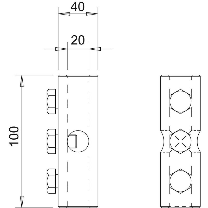 OBO Bettermann - Verbinder für Blitzschutz K-Verbinder 101 IK − 10 Stück