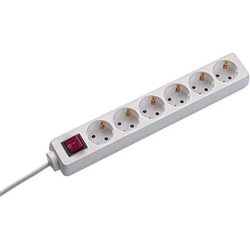 Bachmann - Mehrfachsteckdose Steckdosenleiste 6f. 381.244S m.Winkelstecker ws